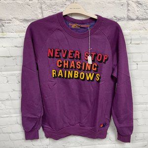 NWT Aviator Nation Never Stop Chasing Rainbows Crew Sweatshirt